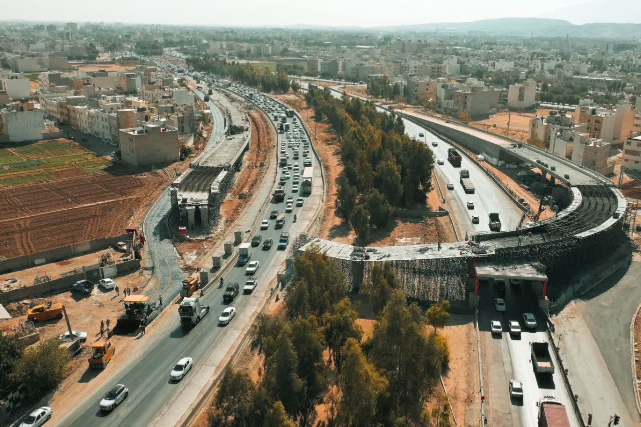 تحول در تردد کمربندی شیراز با اجرای اتمام پروژه دوربرگردان غیرهمسطح میثم